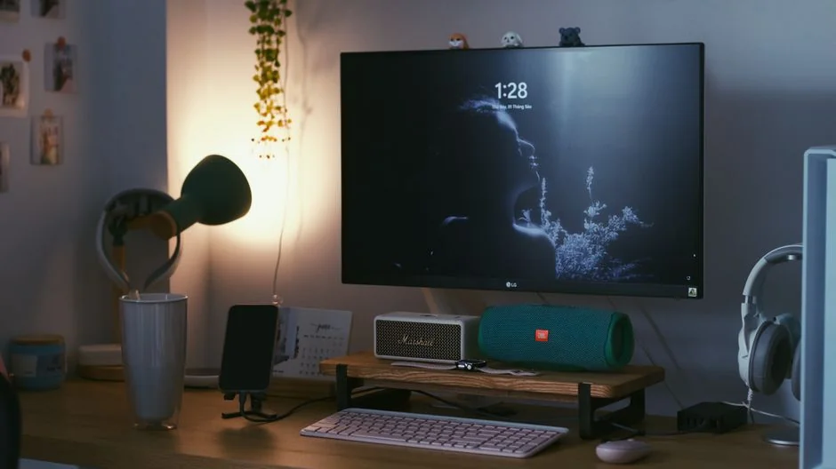 Sleek laptop displaying an Instagram profile, showcasing modern technology and online connectivity.